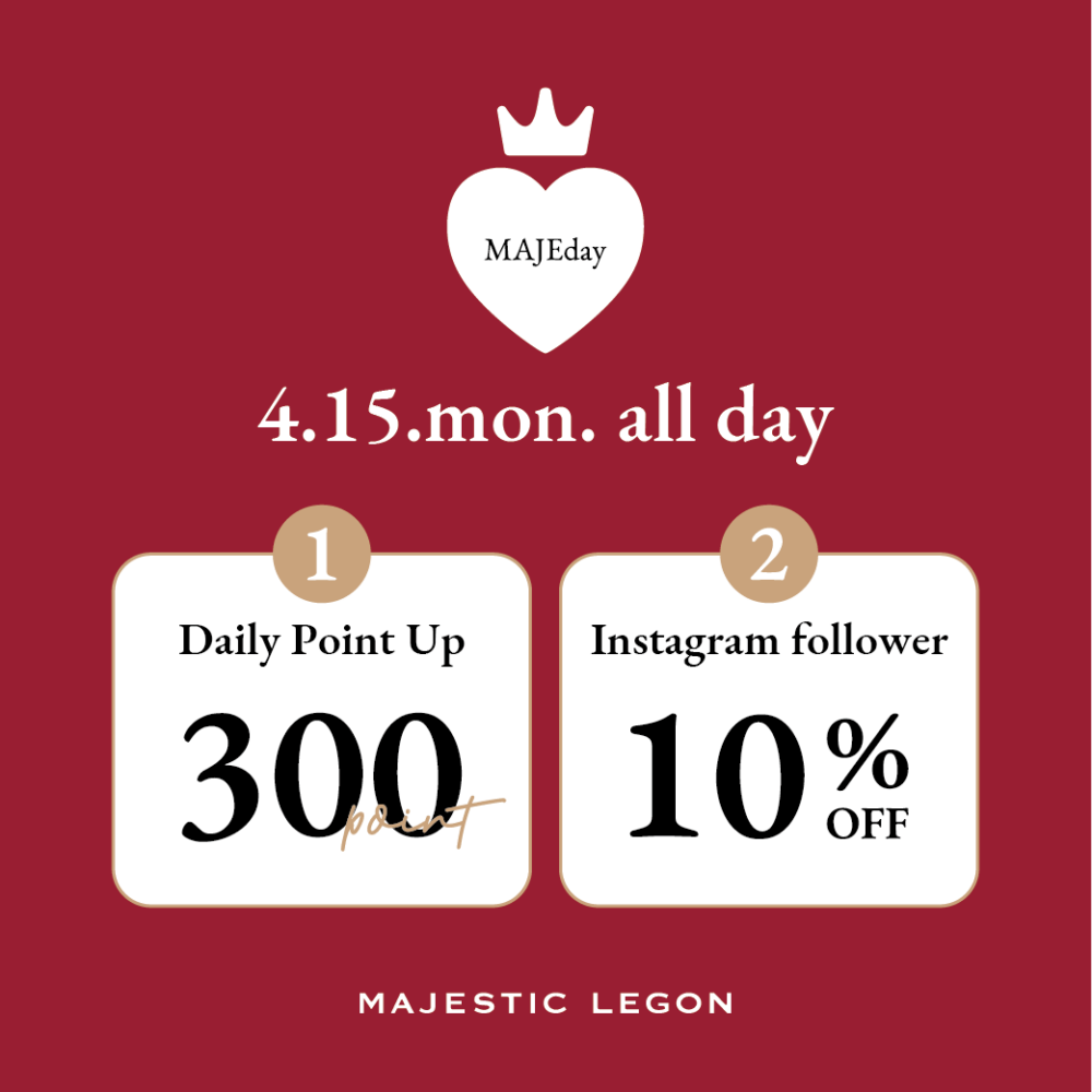 本日はMAJEday🍓300pt＆10%OFF♡オンラインストアも対象に♪