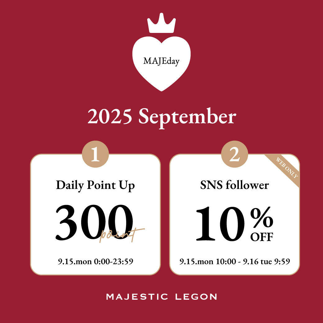 【MAJEday♥】300pt＆オンラインストア限定SNSフォロワー様10%OFF！