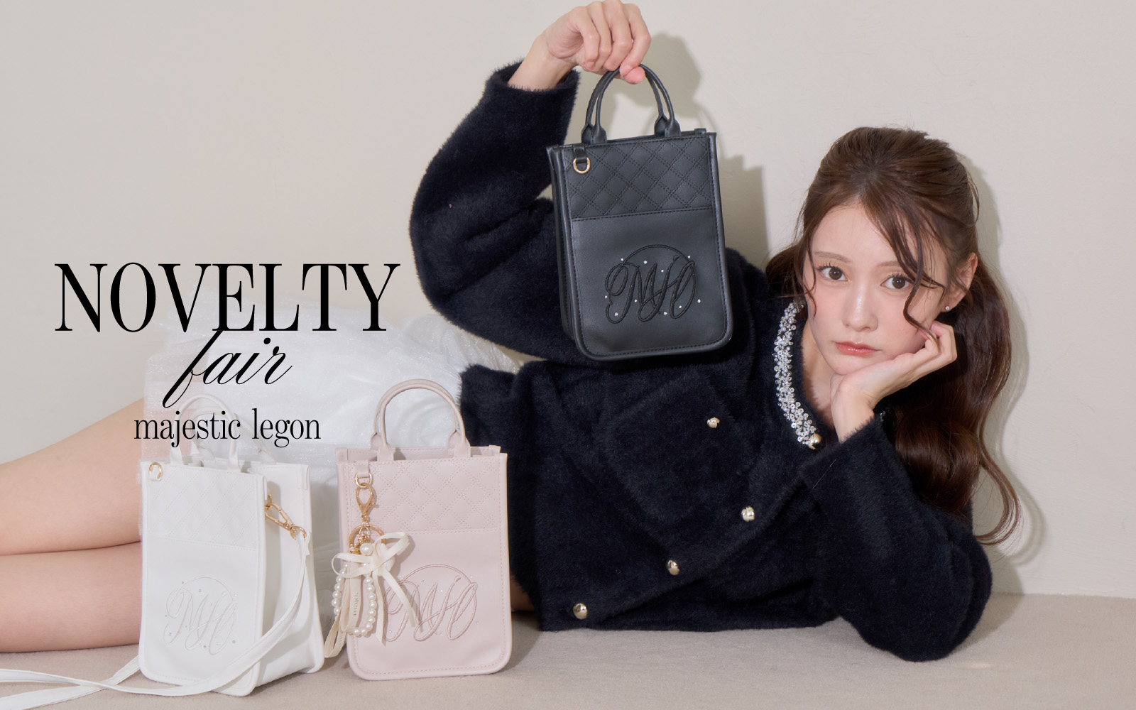 Novelty Fair “キラキラロゴショルダーBAG” 10/29 thu. start♥